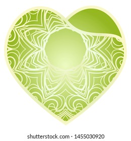 Lace Heart For Valentines Day Ornamental Design. For Plotter Cutting Or Printing, Wood, Metal. Vector Illustration