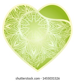 Lace Heart For Valentines Day Ornamental Design. For Plotter Cutting Or Printing, Wood, Metal. Vector Illustration