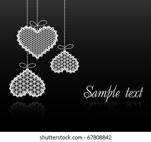 Lace hearts