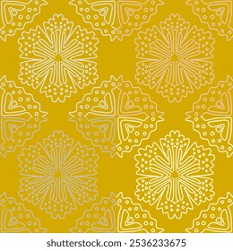 lace line art doodle artwork abstract seamless geometric graphic decoration ethnic outline template wallpaper print fabric pattern hand drawn contour shape background ombre yellow
