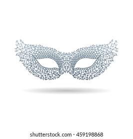 Lace mask mardi gras. Henna Paisley Mehndi Doodles. Abstract Floral zentangle