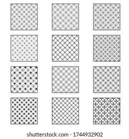 lace mesh net grid seamless transparent swatch pattern vector