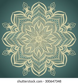 Lace napkin, Ornament design. Elegant Circle lace ornament
