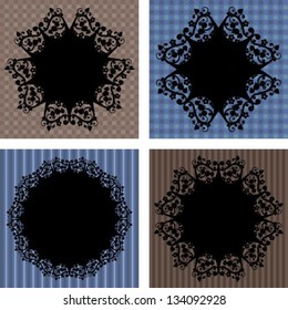 lace napkins on different backgrounds, vector illustration