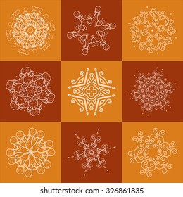 Lace napkins. Vector collection.
