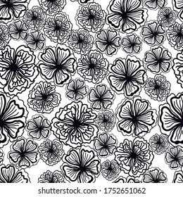 Lace on transparent background vector seamless pattern for decoration, wrapping paper, textile.