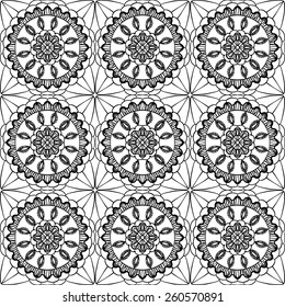 Lace of openwork squares. Vector illustration