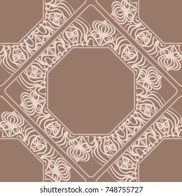 lace ornament. seamless vector pattern. pastel color.