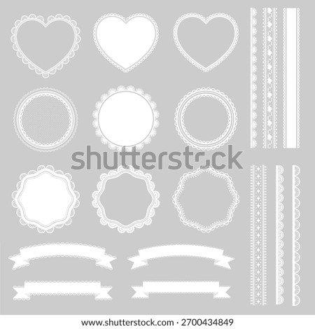 Lace Ornament Set Illustration :  Vector