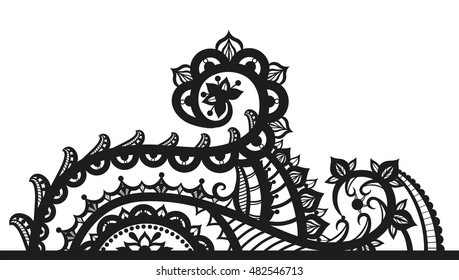 Lace ornaments in ethnic style. Element in free form made in vector. Perfect cards for any other kind of design