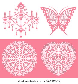 lace ornaments set