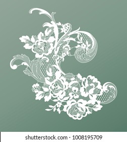 lace ornate element. vector illustration