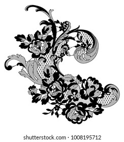 lace ornate element. vector illustration