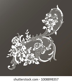 lace ornate element. vector illustration