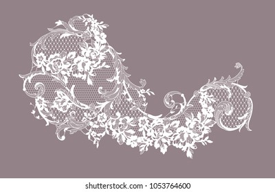 lace ornate element. vector illustration