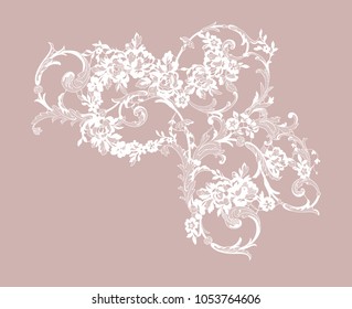 lace ornate element. vector illustration