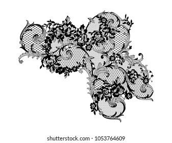 lace ornate element. vector illustration