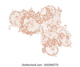 lace ornate element. vector illustration