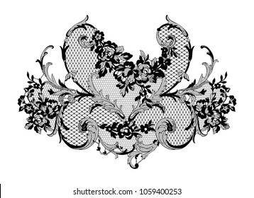 lace ornate element. vector illustration