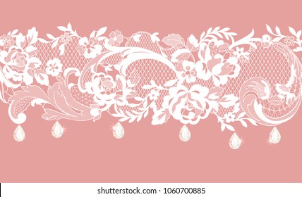 lace ornate element. vector illustration