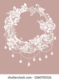 lace ornate element. vector illustration