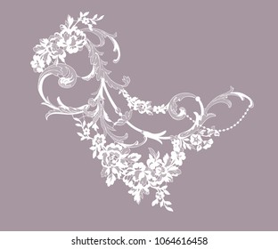 lace ornate element. vector illustration