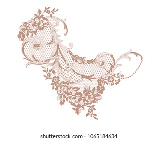 lace ornate element. vector illustration