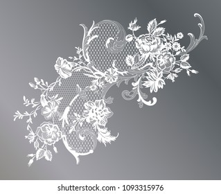 lace ornate element. vector illustration