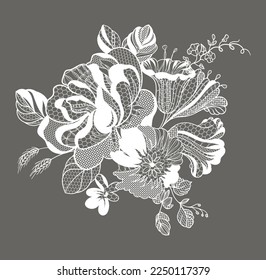 lace ornate element. vector illustration