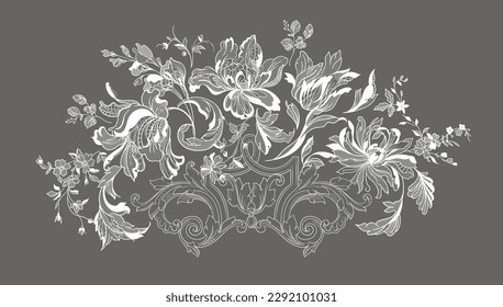 lace ornate element. vector illustration