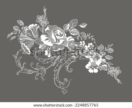 lace ornate element. vector illustration
