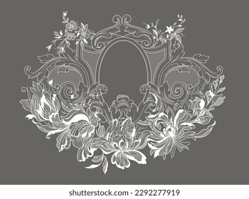 lace ornate frame. vector illustration