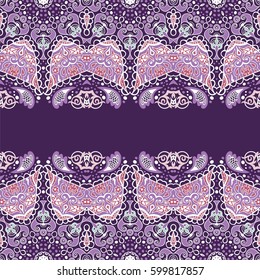Lace paisley abstract  retro damask pattern. can be used for wallpaper interior, cloth, scarf, bandana, pattern fills, web page background, surface textures - stock vector. 
