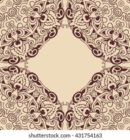 Lace paisley abstract seamless retro damask pattern. Retro pattern can be used for wallpaper interior, cloth, scarf, bandana, pattern fills, web page background, surface textures - stock vector. 