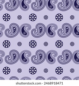 Lace Paisleys Seamless Vector Pattern Design