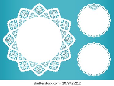 Ilustración de papel de encaje vectorial copo de nieve