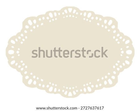 Lace Paper Vector Illustration | Doily Style Decorative Frame and Background