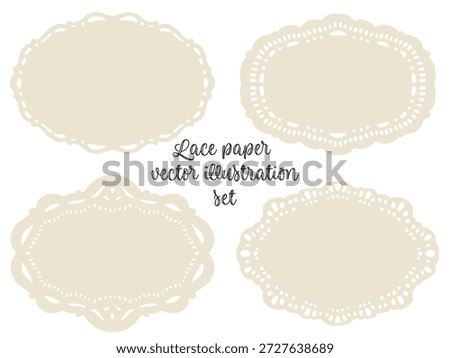 Lace Paper Vector Illustration | Doily Style Decorative Frame and Background