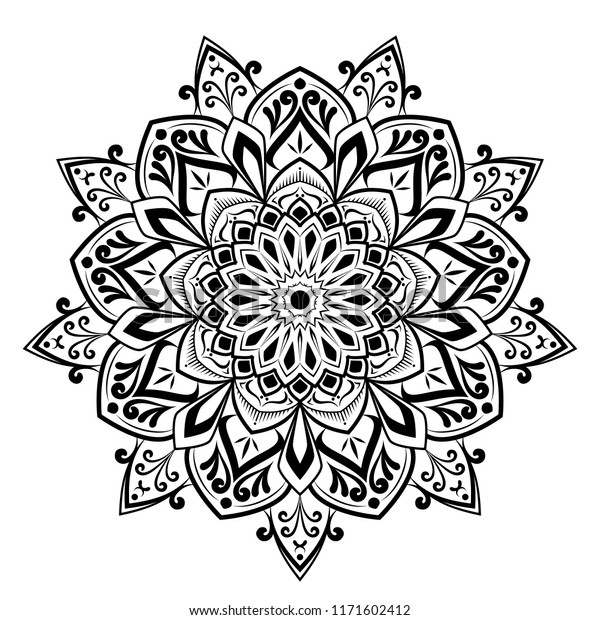 Lace Pattern Art Mandala Decoration Ornament Stock Vector (Royalty Free ...