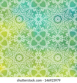  Lace pattern background with  indian ornament. EPS 10.