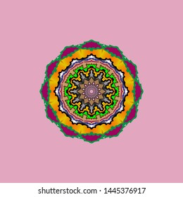 lace pattern circle colorful - vector