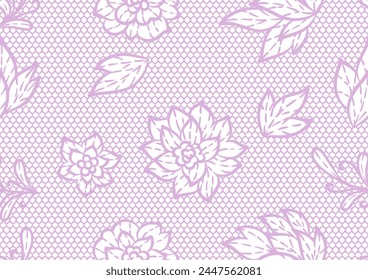Patrón de encaje con flores. Decoración hecha a mano del bordado.