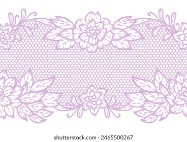 Patrón de encaje con flores. Decoración hecha a mano del bordado.