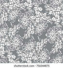 Lace pattern with flowers. Infinitely wallpaper, decoration for your design, lingerie and jewelry. Your invitation cards, wallpaper.