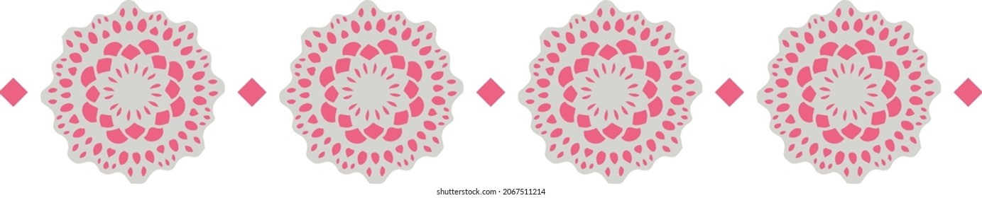 Lace pattern frame_decorative illustration material