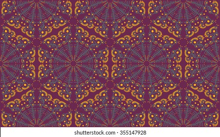 Lace pattern with hand drawn ornament