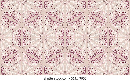 Lace pattern with hand drawn ornament