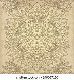 Lace pattern on an old paper