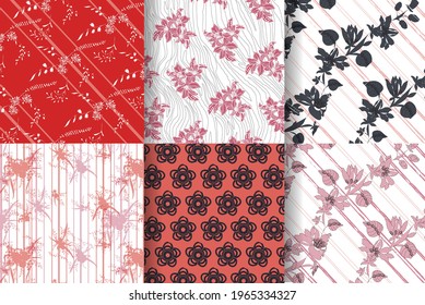 Spitzen-Muster, Zierblumen. Vektordesign, Dessous und Schmuck.