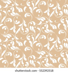 The lace pattern. Soft background with a rich ornament. Seamless ornament.